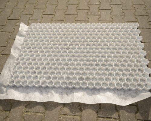 Grindmat wit met worteldoek